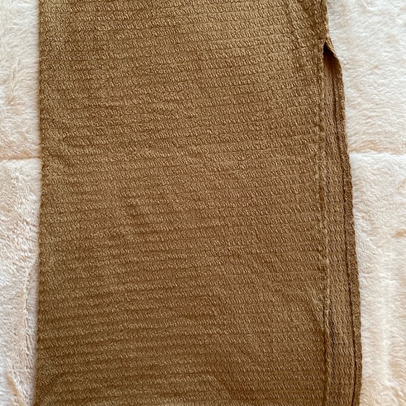 Tan/Light Brown Textured Bodycon Cutout Maxi Dress - Picture 5 of 5